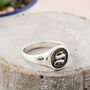 Gothic Initial Silver Signet Ring, thumbnail 4 of 11