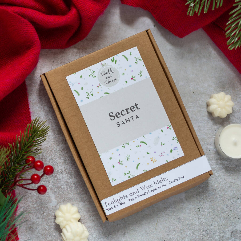 Secret Santa Christmas Letterbox Gift By Chalk and Cheese Candles and