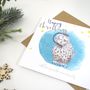 Personalised Owl Christmas Card, thumbnail 2 of 2