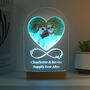 Personalised Infinity You And Me Photo Upload Heart LED Light, thumbnail 7 of 9