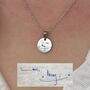 Personalised Handwriting Disc Necklace, thumbnail 5 of 5