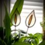 Peace Lily Plant Stake Stained Glass Faux Flowers, thumbnail 2 of 5