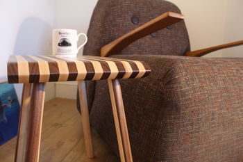 Humbug Side Table Handcrafted In Ash And Walnut, 2 of 4