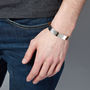 Men's Solid Silver Cuff Bracelet Hand Made, thumbnail 7 of 9