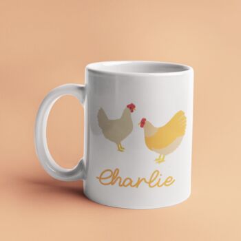 Chicken Personalised Chicken Mug, 2 of 3