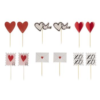 Valentines Cupcake Toppers X 12, 2 of 3