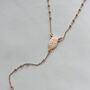St Mary Rosary Necklace Rose Gold Dinky Heart, thumbnail 4 of 6