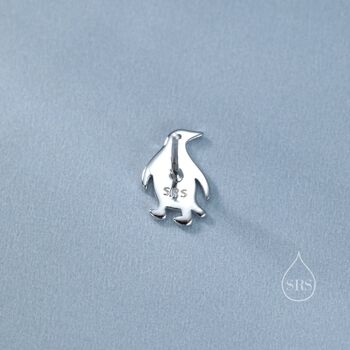 Sterling Silver Tiny Penguin Bird Stud Earrings, 6 of 12