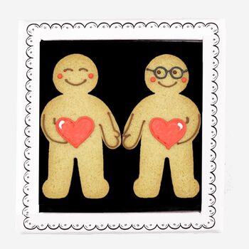 Hand Iced Gingers In Love Letterbox Biscuits Gift For Couples, 3 of 3