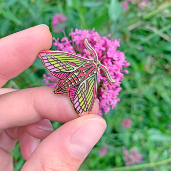 Hawk Moth Enamel Pin, 2 of 4