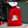 Personalised Santa And Rudolph Sack, thumbnail 2 of 3