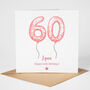 Personalised 60th Birthday Card Her, thumbnail 2 of 5