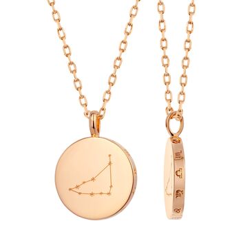 Personalised Zodiac Constellation Coin Necklace, 8 of 12