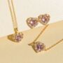 Purple Heart Lavender Amethyst Bracelet In Silver And Gold, thumbnail 8 of 10