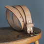 Personalised Leather Belt In Natural, thumbnail 1 of 8