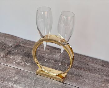 Moet And Chandon Wedding Band Champagne Glasses, 2 of 5