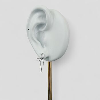 Sterling Silver Or Gold Plated Bow Earrings, 6 of 6