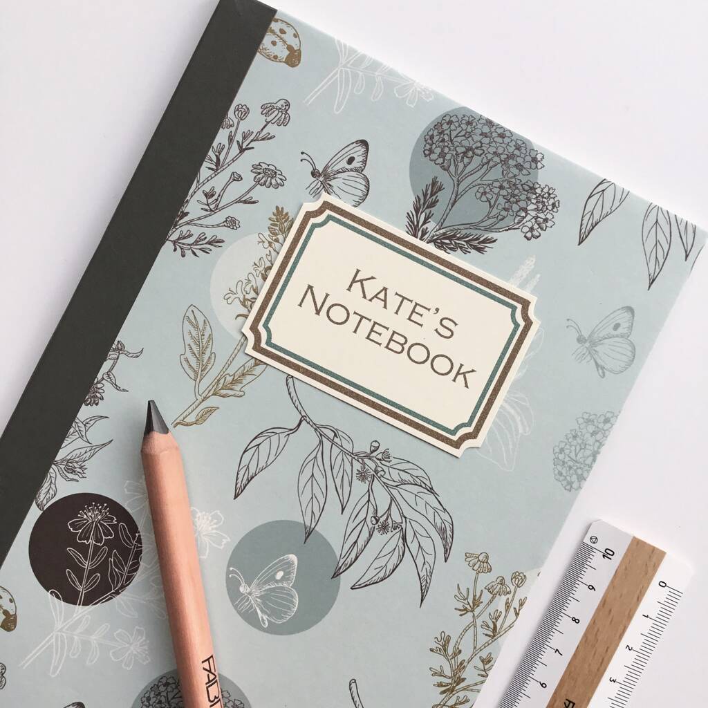 Recycled Personalised Patterned Notebooks By Claryce Design