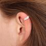 Sterling Silver Crystal Cluster Ear Cuff, thumbnail 1 of 2