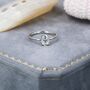 Sterling Silver One Carat Oval Moissanite Diamond Classic Single Stone Engagement Ring, thumbnail 3 of 10