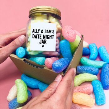 Personalised Sweet Filled Date Night Jar, 3 of 6