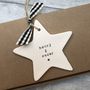 Children's Names Ceramic Father's Day Hanging Star, thumbnail 1 of 5
