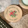 Personalised Christmas Flower Coaster For Grandmother, thumbnail 1 of 2