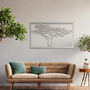 Contemporary Metal Tree Wall Hanging Sculpture For Home Or Office, thumbnail 6 of 11