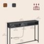 Slim Console Table Console Table With Charging Station, thumbnail 2 of 8