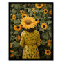 Shelter Of The Sunflowers Yellow Green Wall Art Print, thumbnail 5 of 6