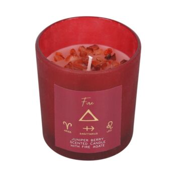 Fire Element Juniper Berry Crystal Chip Candle, 2 of 4