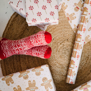 Christmas Candy Cane Luxury Wrapping Paper, 4 of 5