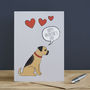 Border Terrier Valentine's Day Card, thumbnail 2 of 2