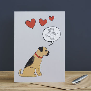 Border Terrier Valentine's Day Card, 2 of 2