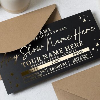 Personalised Scratch Reveal Comedy Ticket Gift Voucher, 4 of 9