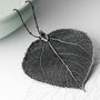 Aspen Real Leaf Necklace Large Size, thumbnail 2 of 12