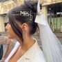 Personalised Mrs And Initial Pearl Hair Slides, thumbnail 2 of 4