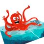 Touch Your Butt 3D Pop Up Octopus Card, thumbnail 3 of 10
