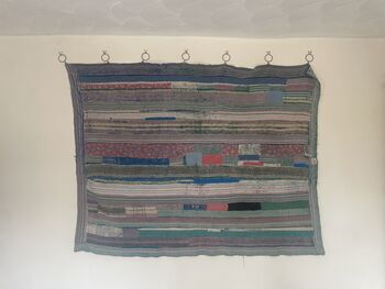Double Sided Stunning Hand Stitched Kantha Quilt, 5 of 7