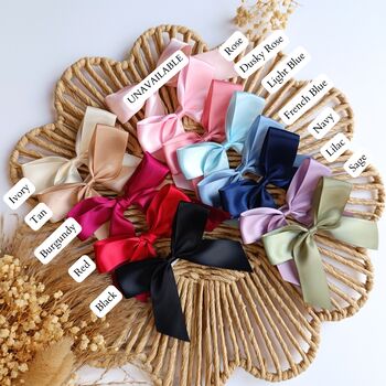 New Baby Girl Bow Card, Luxury Bow Card, Choice Of Colours Handmade Bow, 3 of 3