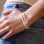 Sterling Silver Beaded White Seed Pearl Bracelet, thumbnail 2 of 7