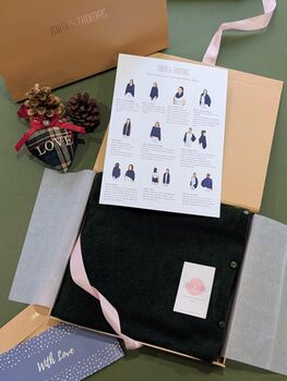 Dark Green 100% Cashmere Multi Ways Button Poncho Shawl Gift Boxed, 2 of 9