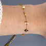 Non Tarnish Gemstone Nugget Bead Chain Bracelet, thumbnail 2 of 7