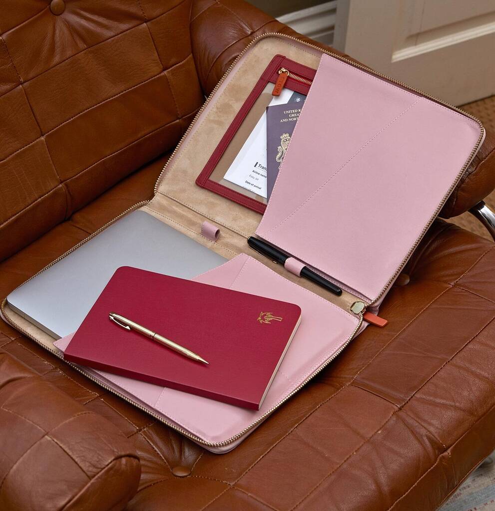 Personalised 13' Luxury Leather Laptop Case By STOW