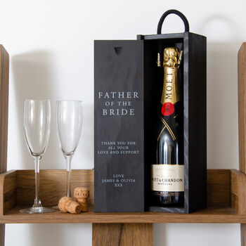 Personalised Father Of The Groom / Bride Black Gift Box, 7 of 7