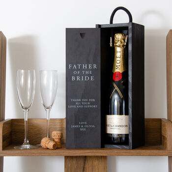 Personalised Father Of The Groom / Bride Black Gift Box, 8 of 8