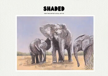 Shaded Safari Pointillism Diy Art Kit Set Of Two, 3 of 3