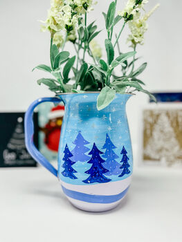 Hand Painted Christmas Jug | Winter Wonderland, 2 of 4