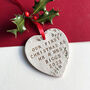 Our First Christmas As Mr And Mrs Hanging Heart, thumbnail 3 of 8