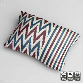 Zig Zag And Striped Handwoven Ikat Cushion Cover, 3 of 8